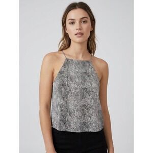 Cotton On Womens Animal Print Halter Camisole Top Black White Size S 2000574